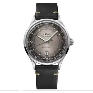 MIDO Multifort Patrimony Auto Case Leather Black Dial Watch